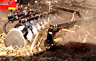 Mounted Rolling Baskets with Mud Scrapper In Slow Motion
